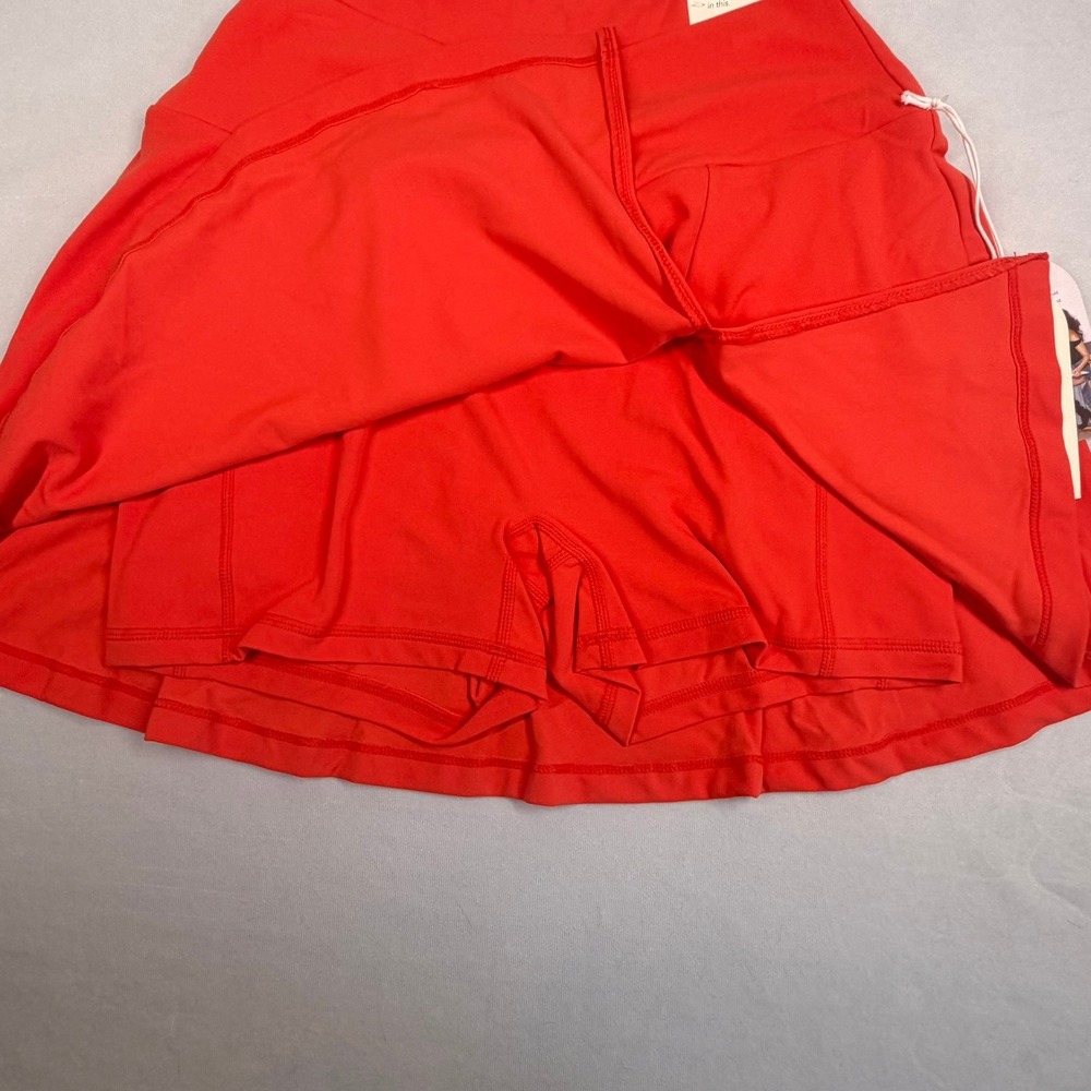 Blogilates Crisscross Slit Skort Spicy Orange Activewear Skirt with Pockets M - Picture 2 of 7